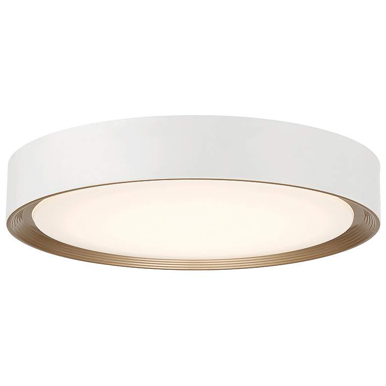 Image 1 Malaga 15 3/4" Wide Matte White LED Ceiling Light