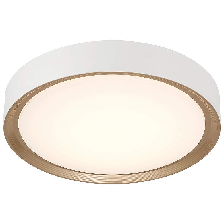 Image 4 Malaga 15 3/4" Wide Matte White LED Ceiling Light more views