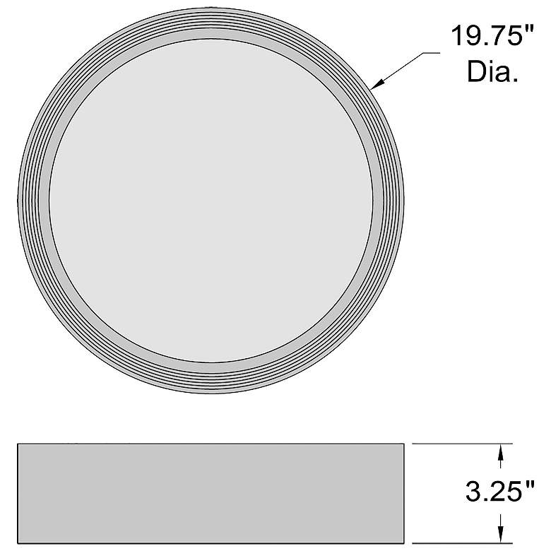 Image 3 Malaga 19.75" Wide Matte Black 3CCT LED Flush Mount more views