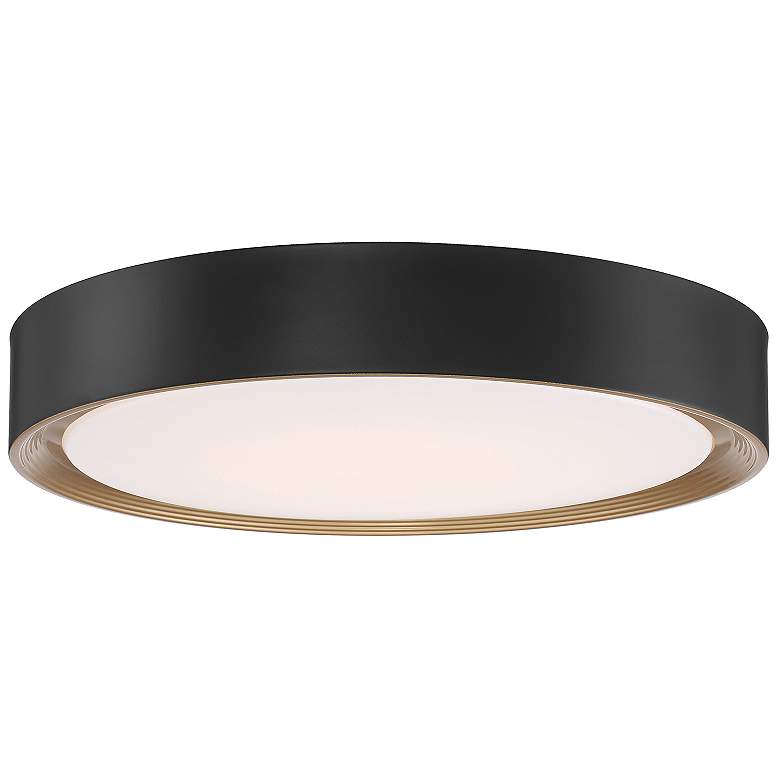 Image 1 Malaga 19 3/4" Wide Matte Black LED Ceiling Light