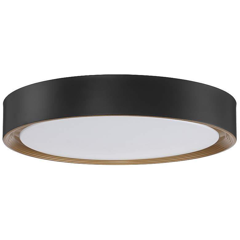 Image 2 Malaga 19 3/4" Wide Matte Black LED Ceiling Light more views