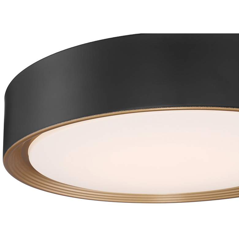Image 3 Malaga 19 3/4 inch Wide Matte Black Round LED Ceiling Light more views