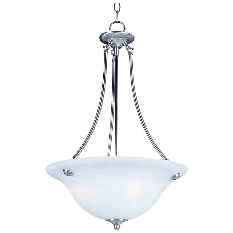 Image 1 Malaga 3-Light 16" Wide Satin Nickel Pendant Light