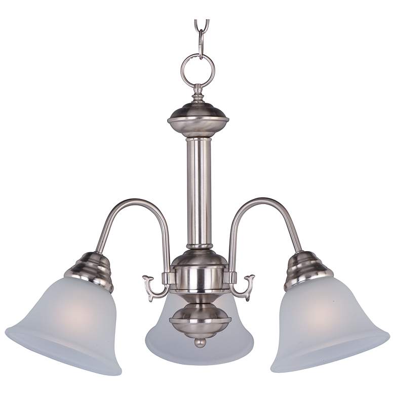 Image 1 Malaga 3-Light 20" Wide Satin Nickel Chandelier