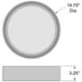 3_Malaga Color Selectable 19 3/4"W Matte Black Ceiling Light more views