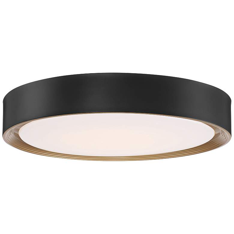 Image 1 Malaga Color Selectable 23 3/4" Wide Black LED Ceiling Light