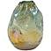 Malagua Gold and Emerald Green 12" High Glass Vase