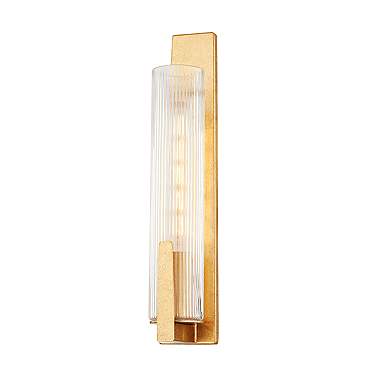 Malakai 19 3/4" High Vintage Gold Leaf Wall Sconce
