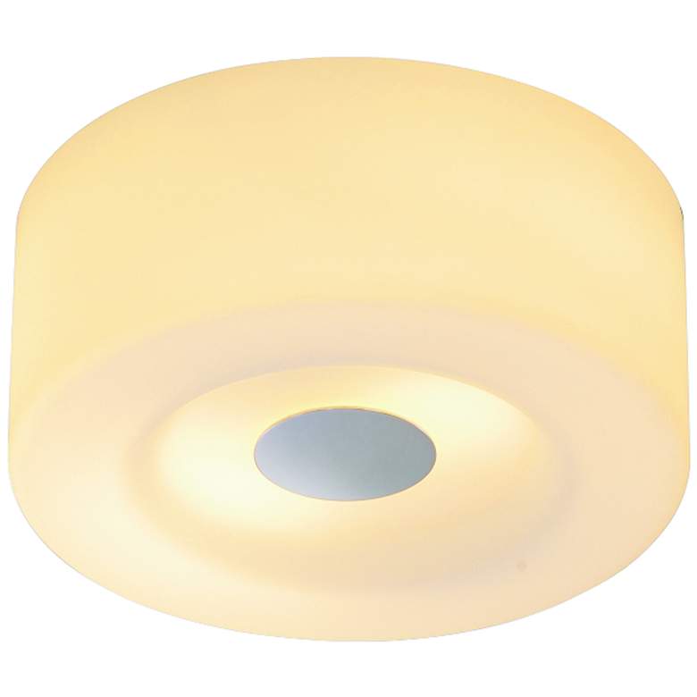 Image 1 Malang 12 1/2" Wide Satin Glass Chrome Ceiling Light