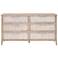 Malay 6-Drawer Double Dresser, White Wash Abaca Rope, Natural Gray Mahogany