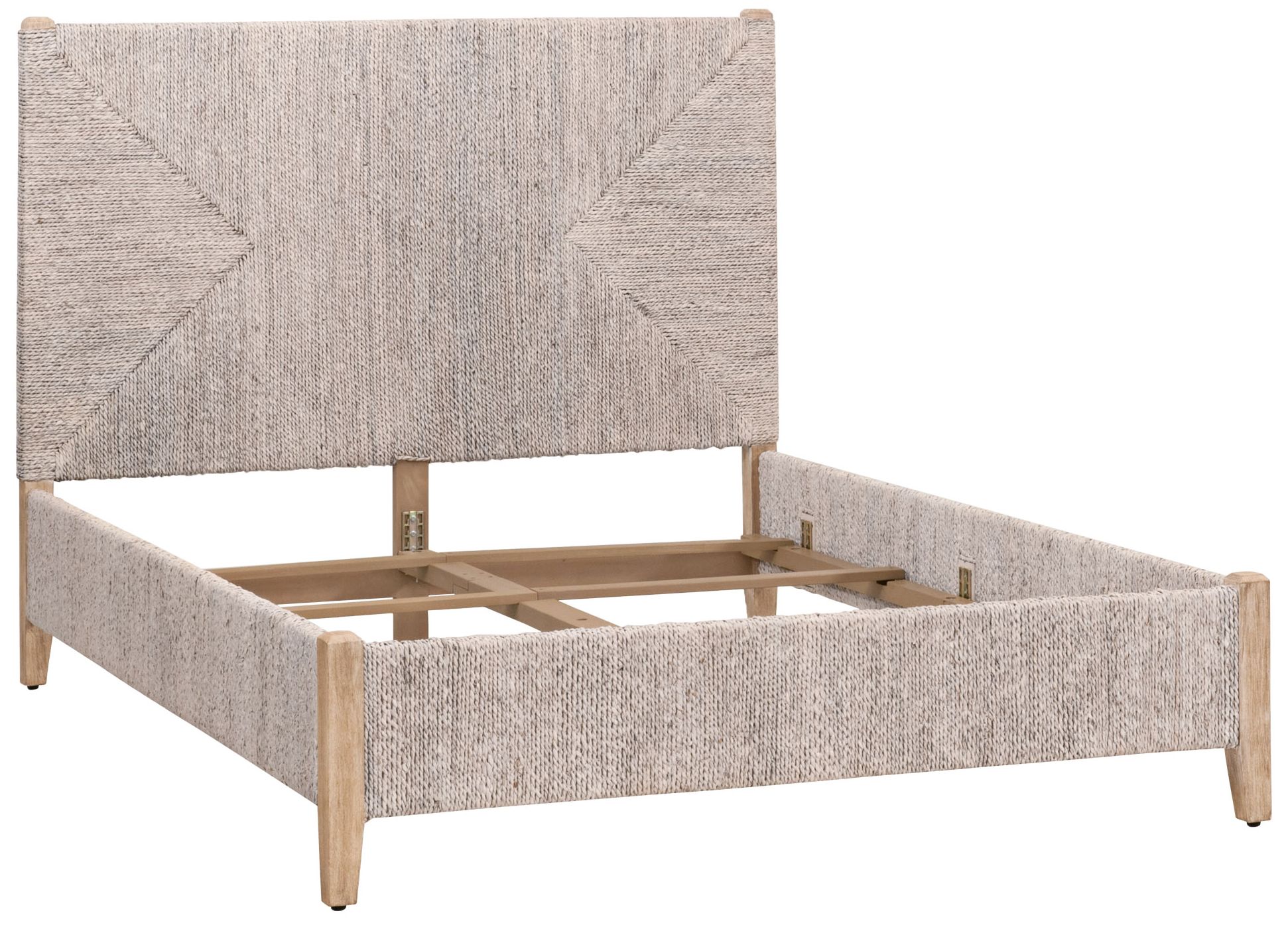 Malay Natural Gray Wood with Abaca Rope Cal King Bed