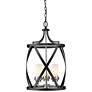1_Malcalester 14"W Black and Brushed Nickel 3-Light Pendant