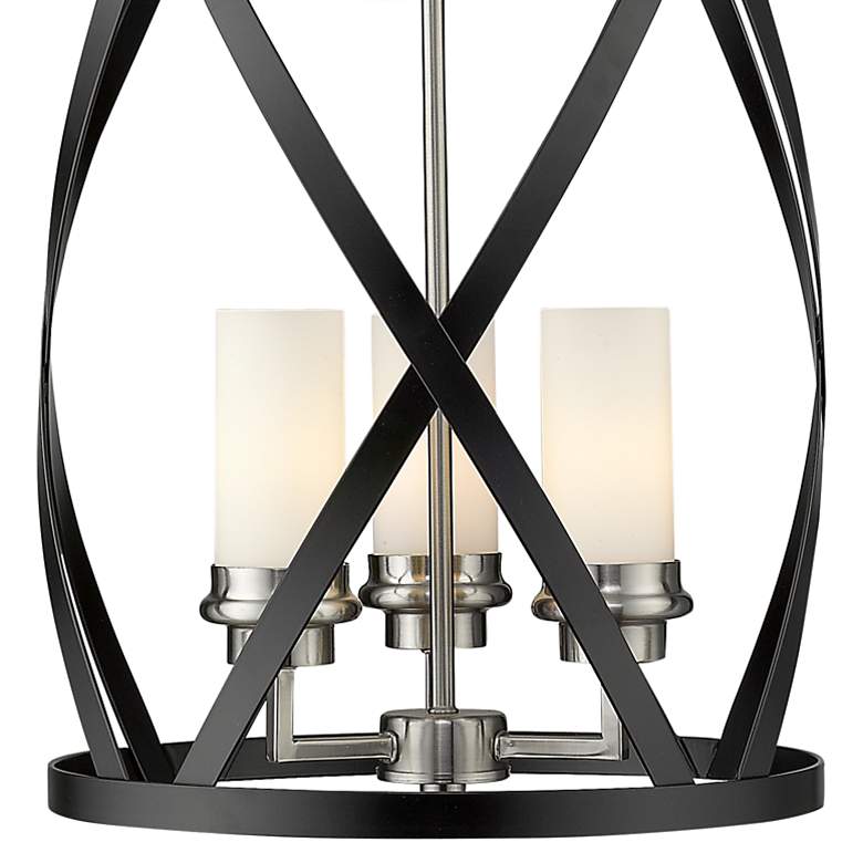 Image 2 Malcalester 14"W Black and Brushed Nickel 3-Light Pendant more views