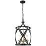 3_Malcalester 14"W Black and Brushed Nickel 3-Light Pendant more views
