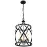 4_Malcalester 14"W Black and Brushed Nickel 3-Light Pendant more views