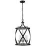 5_Malcalester 14"W Black and Brushed Nickel 3-Light Pendant more views