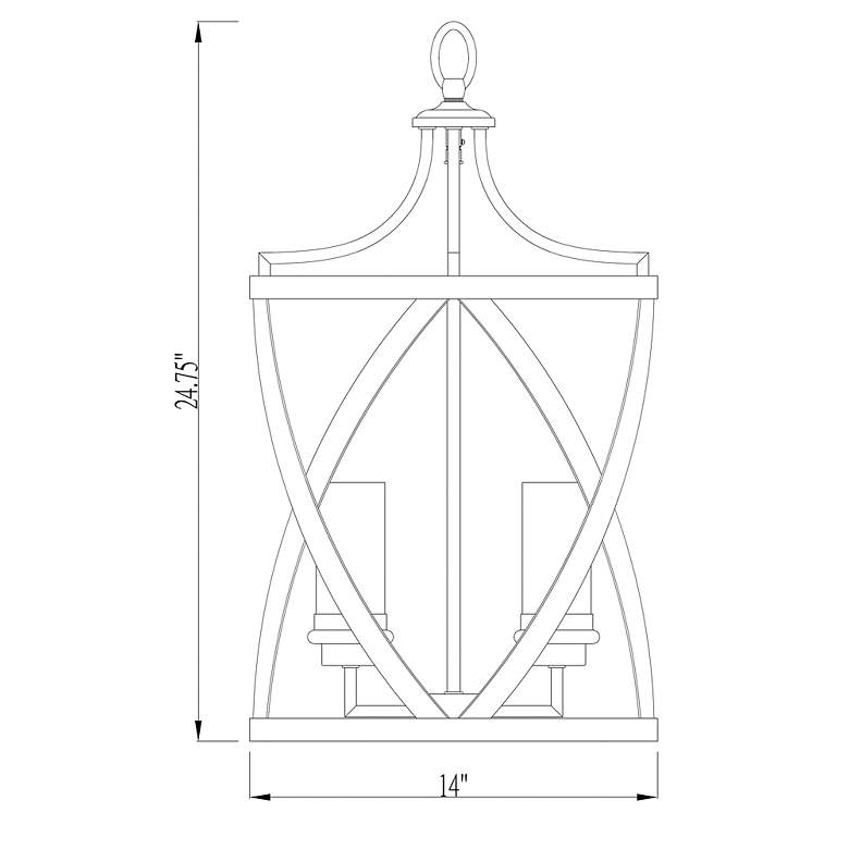 Image 6 Malcalester 14"W Black and Brushed Nickel 3-Light Pendant more views