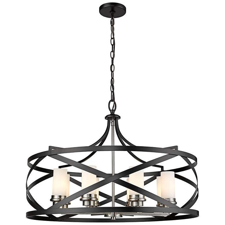 Image 4 Malcalester 30" Wide Matte Black 8-Light Chandelier more views