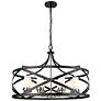 4_Malcalester 30" Wide Matte Black 8-Light Chandelier more views