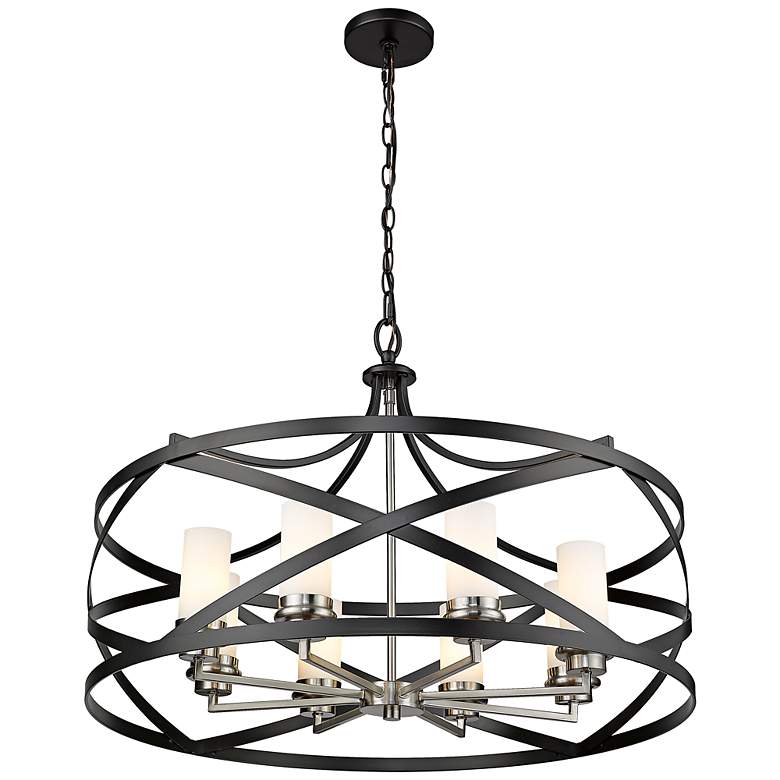 Image 5 Malcalester 30" Wide Matte Black 8-Light Chandelier more views