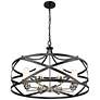 5_Malcalester 30" Wide Matte Black 8-Light Chandelier more views