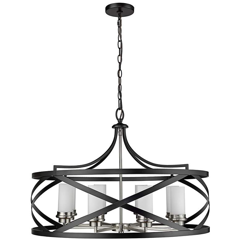 Image 7 Malcalester 30" Wide Matte Black 8-Light Chandelier more views