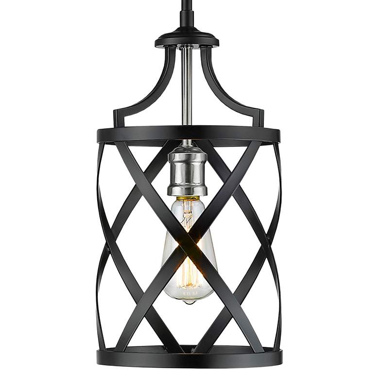 Image 2 Malcalester 8" Wide Matte Black Mini Pendant more views