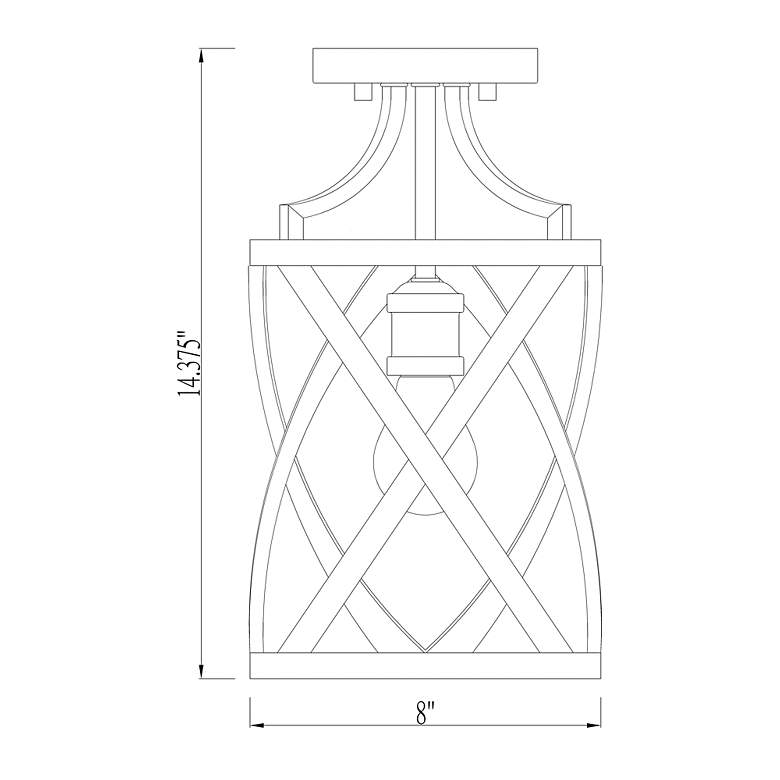 Image 6 Malcalester by Z-Lite Matte Black + Brushed Nickel 1 Light Flush Mount more views