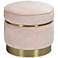 Malcolm Pink Fabric Banded Ottoman