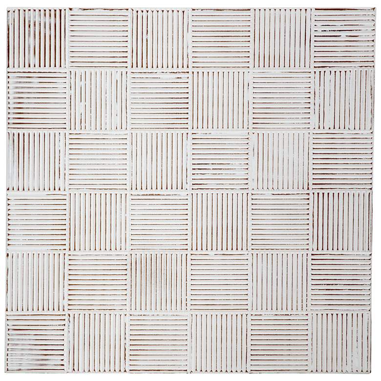Image 1 Malcom 36" x 36" White Wall Art