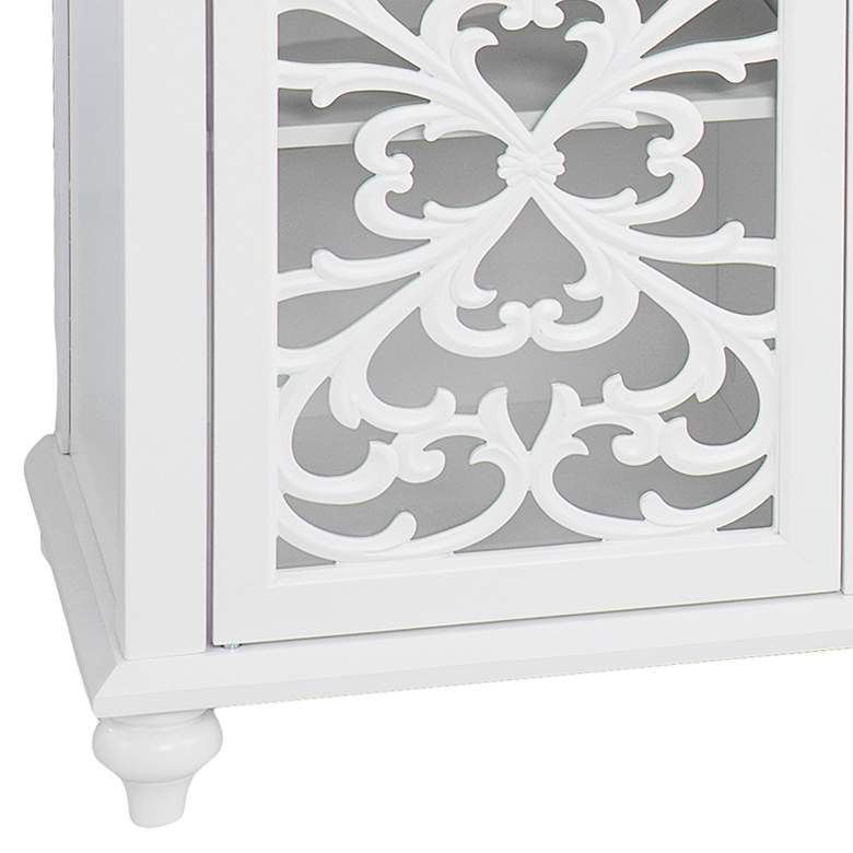 Image 4 Maldina 58" Wide White Wood Color Changing Fireplaces more views