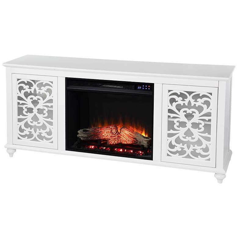 Image 2 Maldina White Electric Fireplace Media Console