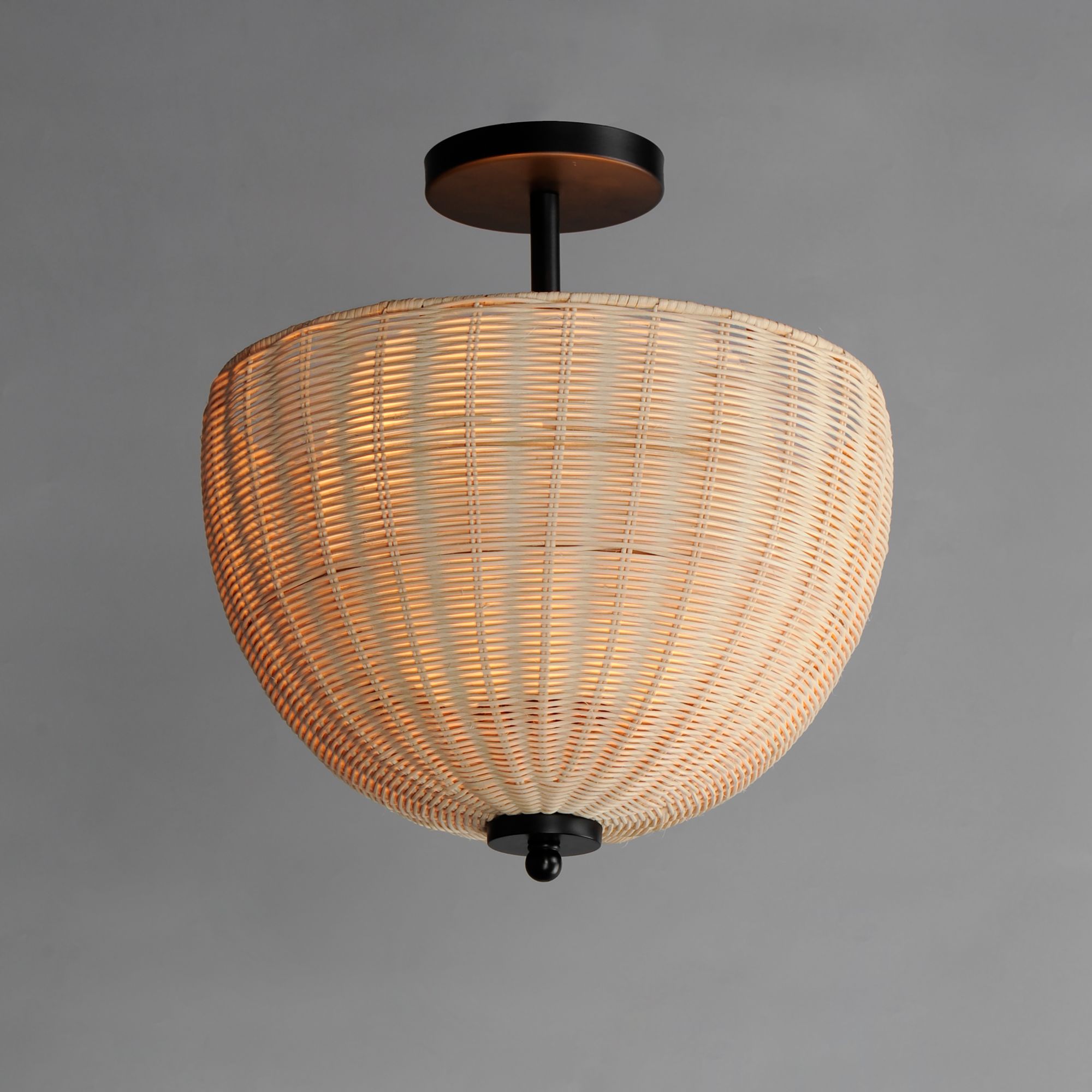 Image 5 Maldives 2-Light Semi Flush/Pendant Black more views