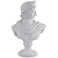 Male 11 1/2" High Matte White Bust Sculpture