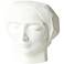 Male 11" High White Plaster Faceted Bust Sculpture