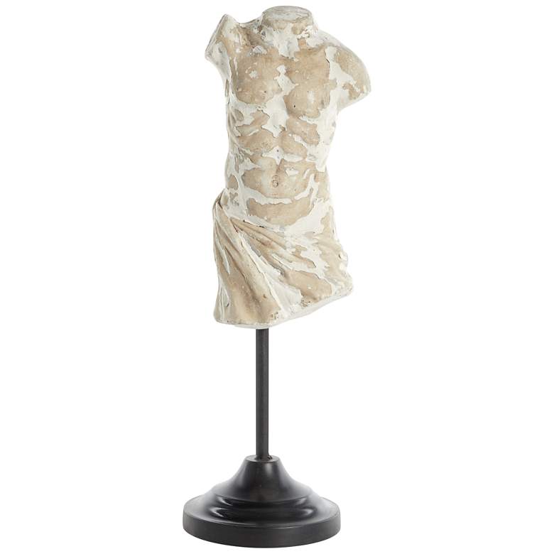 Image 1 Male Torso 17" High Fiber Clay Sculpture
