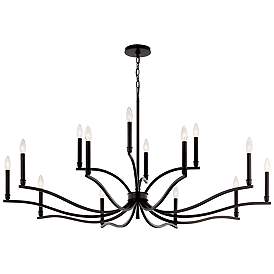 Image2 of Malene Black Chandelier 14Lt