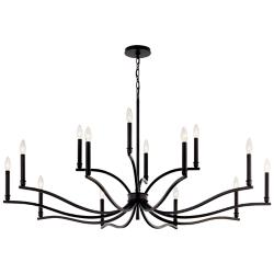 Malene Black Chandelier 14Lt
