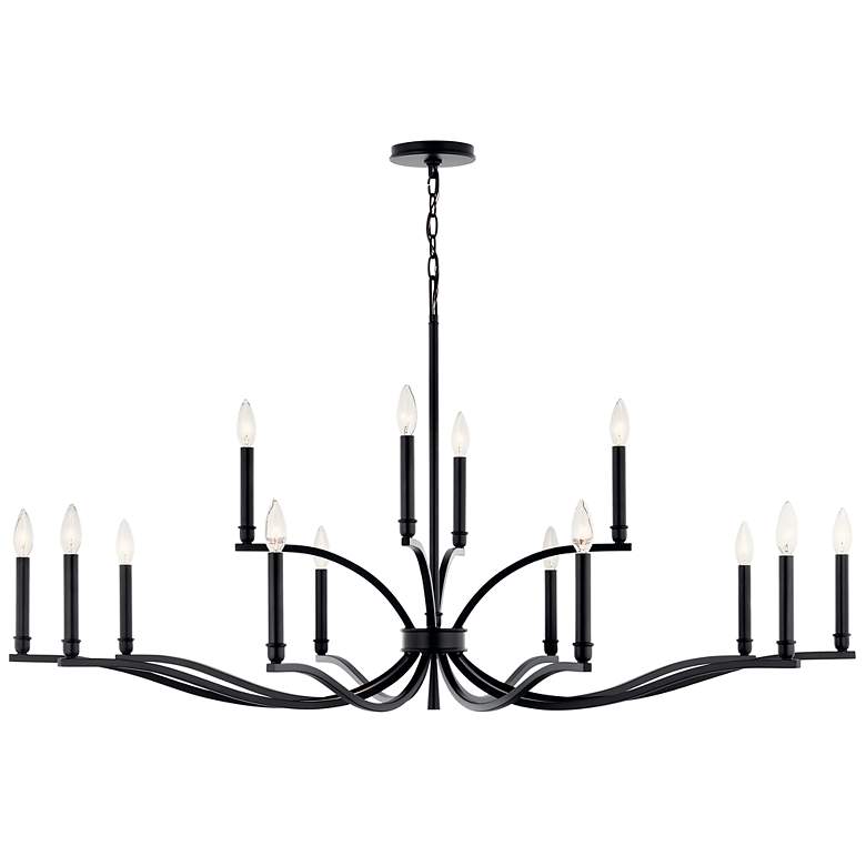 Image 3 Malene Black Chandelier 14Lt more views