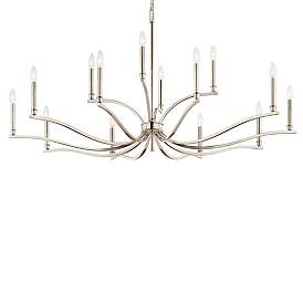 Image5 of Malene Polished Nickel Chandelier 14Lt more views