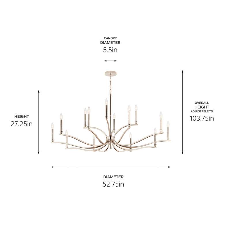 Image 7 Malene Polished Nickel Chandelier 14Lt more views
