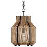 1_Mali 13 1/2"W Satin Black w/ Kraft Paper Twine Pendant Light