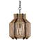 Mali 13 1/2"W Satin Black w/ Kraft Paper Twine Pendant Light
