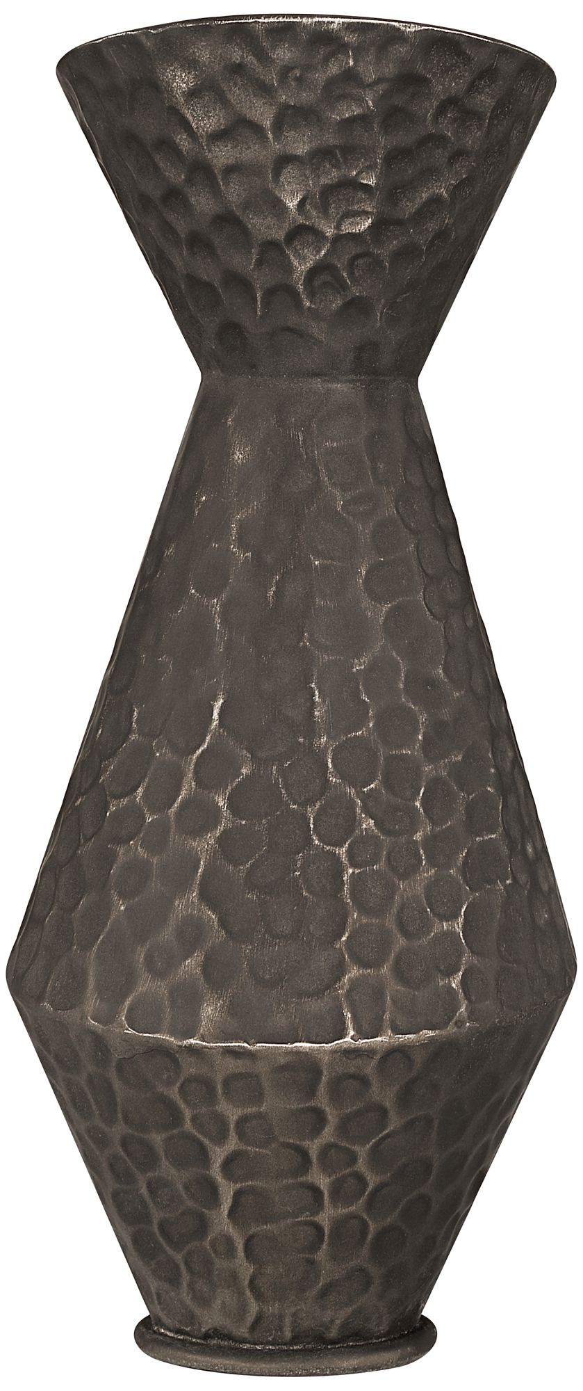Image 6 Malia 17" High Hammered Weathered Black Rustic Metal Vase more views