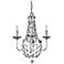 Malia 18 1/2" Wide 3-Light Nickel Chandelier