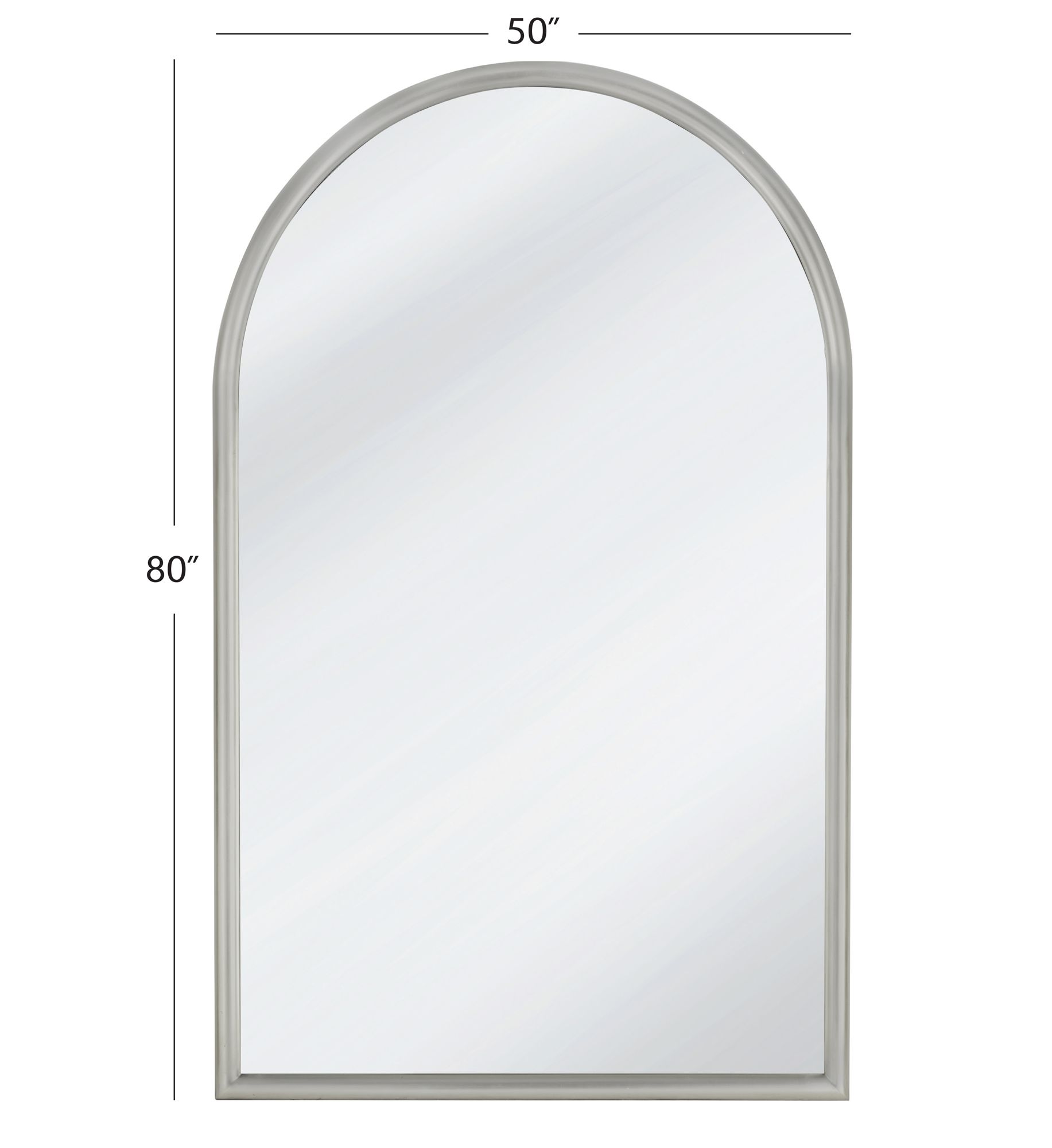 Image 4 Malia 80" Silver Floor Mirror more views