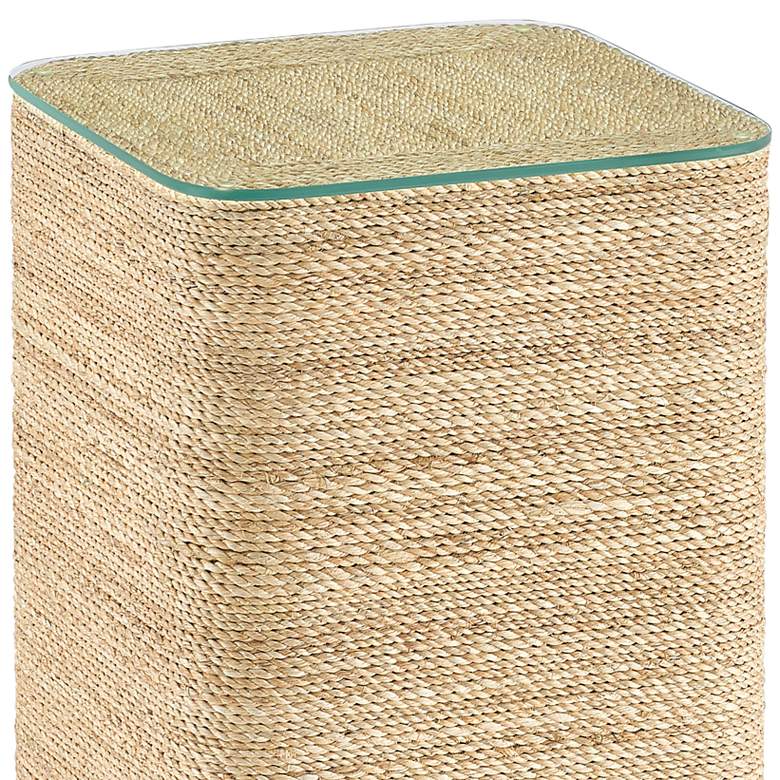 Image 2 Malibay 12" Wide Natural Rope Square Pedestal more views