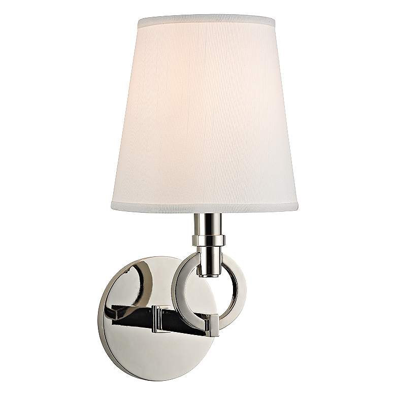 Image 1 Malibu 12 1/2" High Polished Nickel Wall Sconce