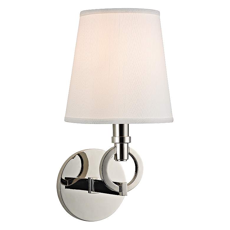 Image 1 Malibu 12 1/2 inch High Polished Nickel Wall Sconce