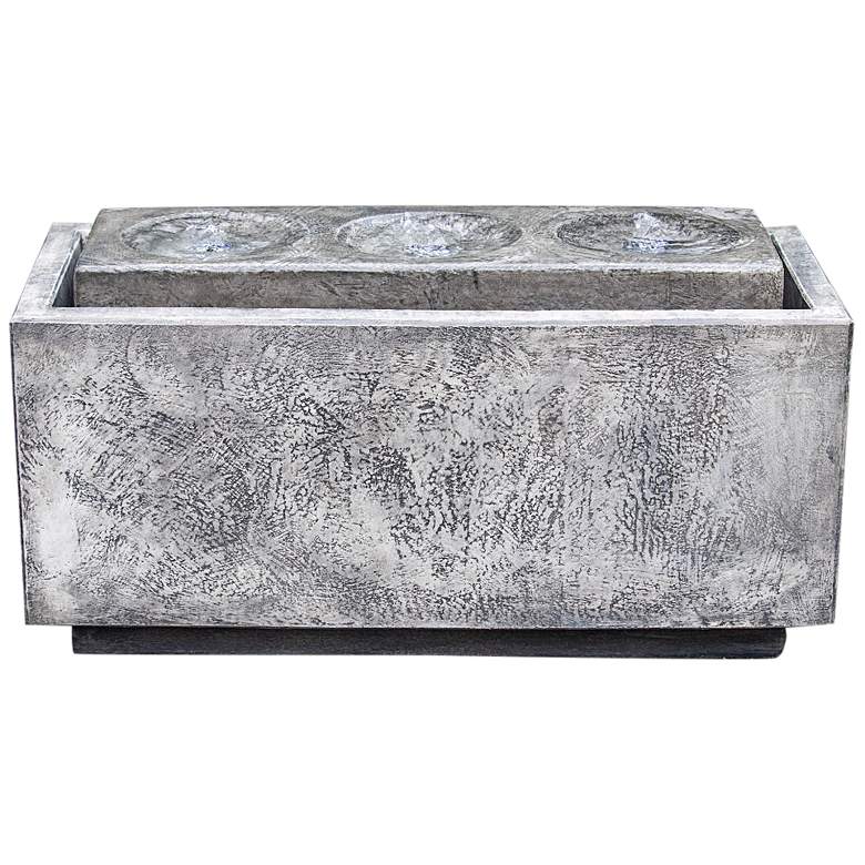 Image 2 Malibu 17 1/2"H Trevia Graystone LED Outdoor Floor Fountain